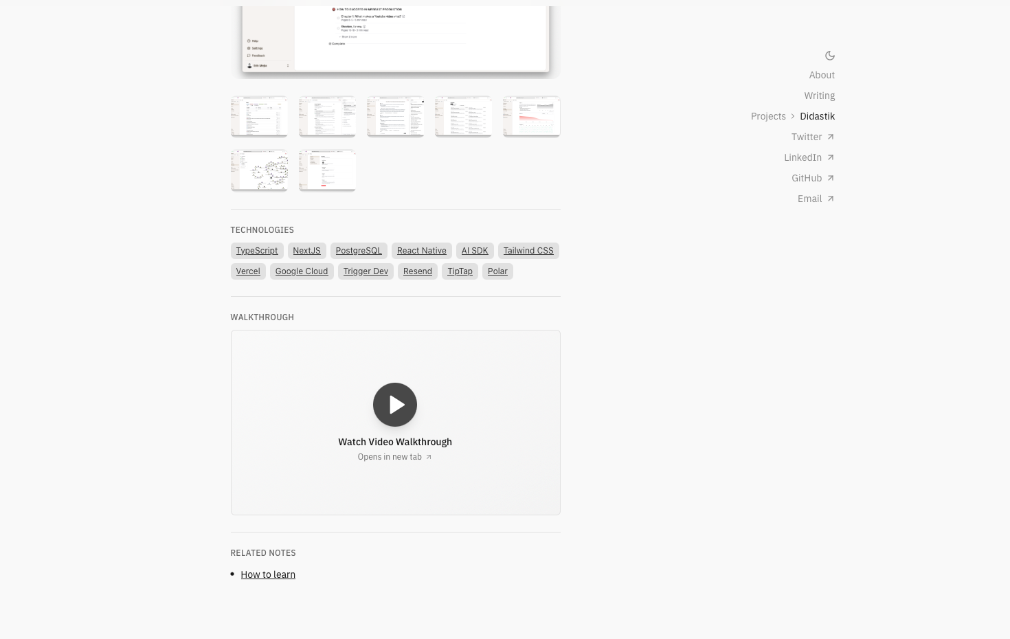 Bottom view of a project