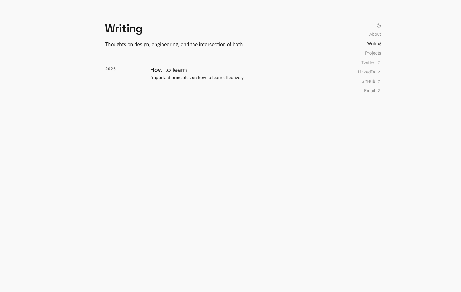 Notes list